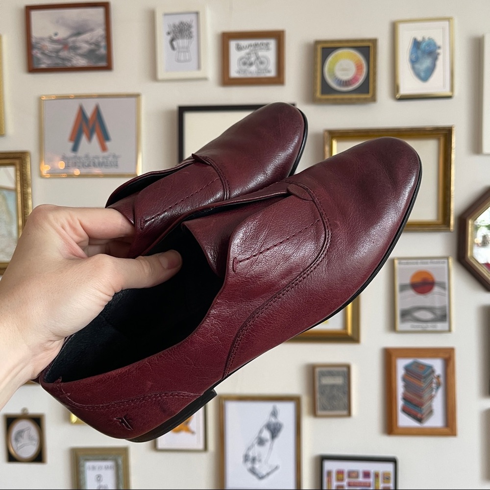 Frye Terri Leather Loafers Slip-ons